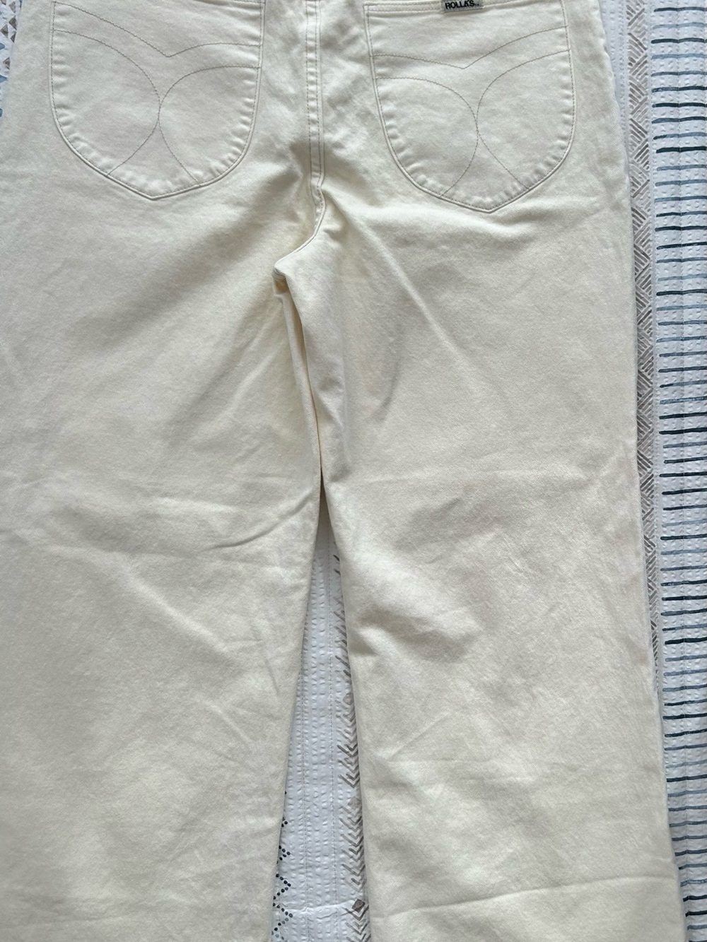 Rolla’s Sailor High Rise Wide Leg Jeans Cream Size 32 NWT - Picture 7 of 12